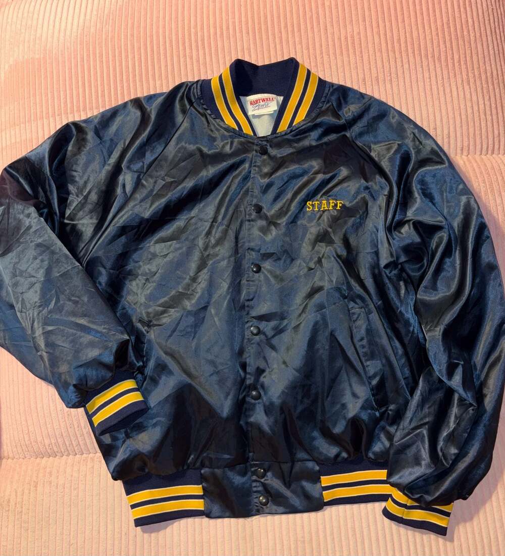 Vintage Hartwell Sports JGC Productions Staff Satin Bomber Jacket – XL